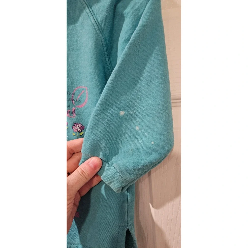 Vintage OshKosh‎ Hoodie 2T USA Made Floral Wildflowers Sweatshirt Toddler